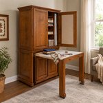 Amish Craft Cabinet with Hidden Extendable Table