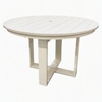 Outlet: Amish Made White Poly 60" Round Outdoor Dining Table In-Stock