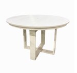 Outlet: Amish Made White Poly 60" Round Outdoor Dining Table In-Stock