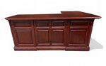 Outlet: Amish Handcrafted Walnut Wood L-Shaped Desk In-Stock