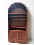 Outlet: Amish Made Oak Wood Arched Modern Storage Cabinet In-Stock