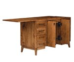 Amish Modern Sewing Cabinet with Flushed Drawers and Angled Legs