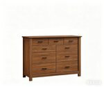 Amish Legacy Slat 9-Drawer Dresser with Optional Mirror