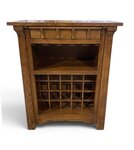 Outlet: Amish Andar Mission Wine Storage Cabinet In-Stock