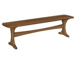 Amish Crescent Modern Dining Bench