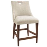 Amish Woodland Contemporary Upholstered Counter or Bar Stool with Swivel Option