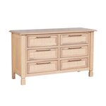 Amish Juniper Cane 6-Drawer Dresser