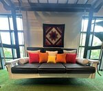 Amish Poly Daybed Porch Swing with Seat Cushions and Pillows In-Stock and Ready to Ship