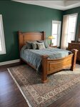 Outlet: Amish Quarter Sawn White Oak Full Arched Panel Poster Bed In-Stock