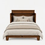 Amish Sora Modern Fold Out Cabinet Bed with Mattress and Optional Bookcases