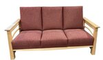 Outlet: Amish Handcrafted Oak 76" Sofa with Performance Fabric In-Stock