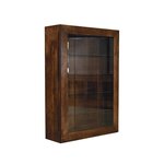 Amish Metropolitan Edge Curio Cabinet with Sliding Glass Door