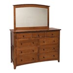 Amish Handies Peak Mission 9-Drawer Dresser with Optional Mirror