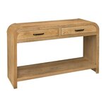 Amish Arcus Modern Curved Sofa Table