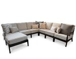 Berlin Gardens Mayhew Poly Outdoor Sectional Couch Set with Chaise Lounge