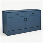 Amish Solid Wood Cube Cabinet Murphy Bed with Trifold Mattress - Quick Ship
