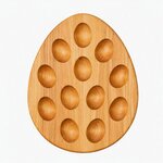American Made Cherry Wood 12 Deviled Egg Tray In-Stock