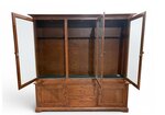 Outlet: Amish Made Oak Wood 20-Gun Cabinet with Storage In-Stock