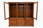 Outlet: Amish Made Oak Wood 20-Gun Cabinet with Storage In-Stock