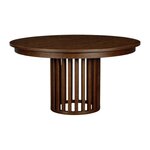Amish Tambour Round Extension Dining Table