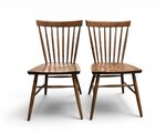 Outlet: Amish Cherry Wood Modern Farmhouse Windsor Dining Chair Set In-Stock (Set of 2)