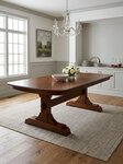 Outlet: Amish Made Cherry Wood Dining Table with Extensions In-Stock