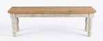 Amish Made Reclaimed Barnwood Farmhouse 57" Bench In-Stock and Ready to Ship