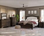 Amish Great Miami Royal Upholstered Headboard Bedroom Set