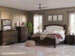 Amish Great Miami Royal Upholstered Headboard Bedroom Set