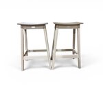 Outlet: Amish Outdoor Poly Saddle Bar Stool Set In-Stock (Set of 2)