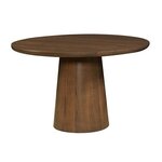 Amish Kai Modern Round Pedestal Dining Table with Tapered Base
