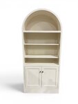 Outlet: Amish Brown Maple Modern Bookshelf Cabinet with Doors In-Stock