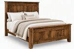 Amish Handcrafted Rough Sawn Maple Galena Royal Farmhouse Bed - Quick Ship