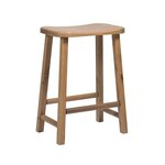 Amish Bjorn Scandinavian-Style Backless Counter or Bar Stool shown in Rustic White Oak with Rubio Stain