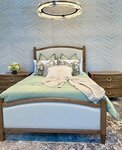 Amish Handcrafted Contemporary 3 Piece Upholstered Bed Set