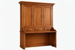 Amish Solid Wood Traditional Vertical Murphy Bed with Desk
