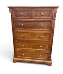 Outlet: Amish Oak Kenoska Chest Of Drawers In-Stock