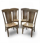 Outlet: Amish Hickory Grafton Solid Wood Slat Back Dining Chair In-Stock (Set of 4)