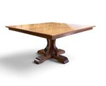 Outlet: Amish Cherry Franklin Solid Wood Single Pedestal 60"x60" Dining Table In-Stock
