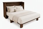 Amish Maclin Mission Fold-Out Murphy Bed Chest with Drawers and Mattress