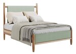 Amish Elli Modern Upholstered Bed with Round Posts