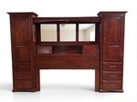 Outlet: Amish Cherry Amos Pier Wall Unit For Queen Bed In-Stock