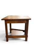 Outlet: Amish Oak Lucern Wedge Shaped End Table In-Stock