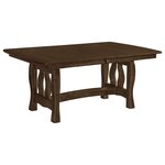 Amish Slinger Wave Trestle Dining Table