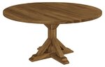 Amish Craftsman Solid Wood Pedestal Dining Table
