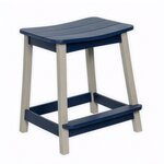 Amish Poly Outdoor Surf-Aira Saddle Stool
