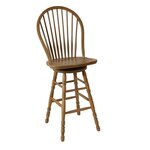 Amish Handcrafted Colonial 9-Spindle Windsor Counter or Bar Stool