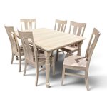 Outlet: Amish Oak Bahamas Dining Table with 6 Side Chairs In-Stock