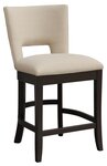 Amish Sterling Upholstered Low-Back Counter or Bar Stool with Swivel Option