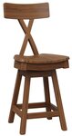 Amish Axiom Mid-Century Modern Low-Back Swivel Counter or Bar Stool